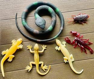 Tik C Rubber snake lizards gang toys