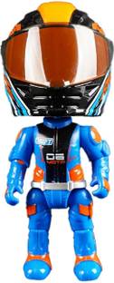 Minileaves YaYplay MotoGP Metal Mini Transforming Helmet Action Figure - Blue