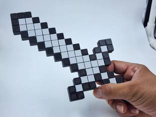CUBIX3D Minecraft Style Pixel Sword Toy | 3D Block Style for Kids & Gamers