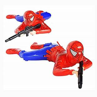 Fortune Pearl Crawling SpiderMan Action Toy with Lights and Sound Crawls with Gun and Sound