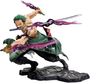 Quirkmall Roronoa Zoro Figure,Anime Figure Sauron Three Swords Zoro Statue