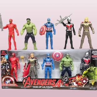 Toyporium Avengers Toys|Set of 5 Twist And Move Super Hero Action Figure For Kids|A41