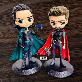 GKM Cute Thor & Loki Avengers Combo Q posket action figure for office/study table