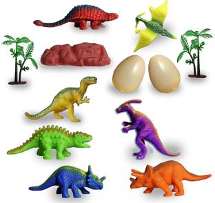Mallexo Realistic Dinosaur Toy Set Of 12Pcs Jurassic World Toys With Dino Egg Toys