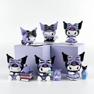 Boenjoy Hello Kitty Kuromi action figure toys for Car Dashboard (6 pcs)