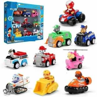 Akvanar Paw Patrol Dogs Characters & Vans Figures Toy (Multicolor)