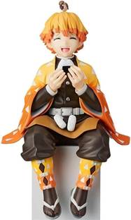 DECOR SPIRIT 15cm Zenitsu Sitting Eating Action Figure | Demon Slayer Figure For Anime Decor