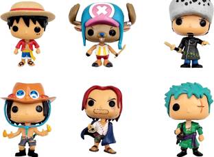 RVM Toys Anime Set of 6 One Piece Action Figure 9-10 cm Toy Chubby Collectible No Box Toy