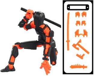 avana products (Assembly Completed) Dummy 13 Robot, Action Figure 3D Orange Black