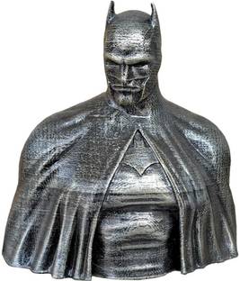 Uneeke Shape Batman bust : Antique design bust | showpiece toy | action super hero figure (Silver)