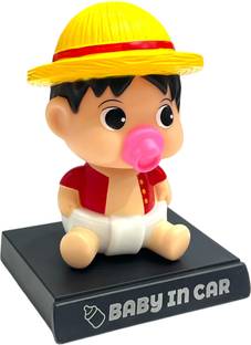 Augen Monkey D Bobblehead with Mobile Holder for Car Dashboard,Office & Study Table