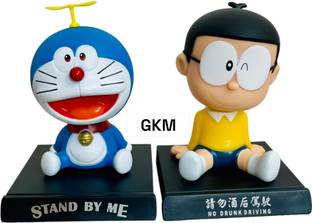GKM Nobita & Doremon combo set bobble head for cars action figures