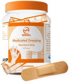 mendwell 100pcs Bandage For Wound First Aid Bandaids Breathable Protection Care Strip Adhesive Band Aid