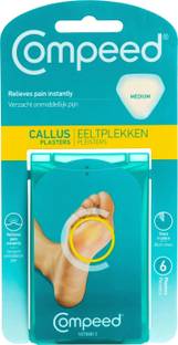 Compeed Fast Healing Callouses Plasters with Under Foot Rubbing Protection from Shoe while Walking and Running - Medium Size_Pack of 6 for Men n Women Adhesive Band Aid