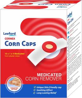 Leeford Cornex Corn Caps Medicated Corn Remover Pack of 1 (40 Strips) Adhesive Band Aid