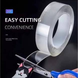 My Machine Ivy Grip Tape 3 Meter Double Sided Adhesive Silicon Strong, Washable & Reusable Double Sided Removable Traceless Adhesive Washable Sticky Grip Tape (3 Meter)