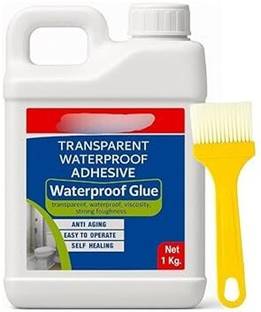 Miral Enterprises Waterproof Glue for Roof Leakage Crack Seal Glue 300gm with Brush Transparent Waterproof Glue for Roof Leakage
