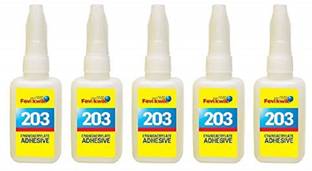 पीडिलाइट Fevikwik 203 Cyanoacrylate Adhesive ( 5 U x 20 ml each) एडहेसिव