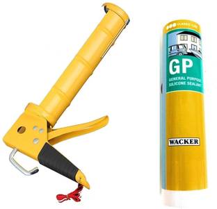 Little Love Silicone Gun X Wacker GP Premium 100% Silicone Sealant Caulk for Bonding Adhesive
