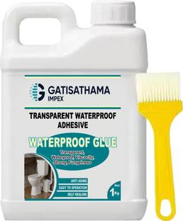 gatisathamaimpex Waterproof Glue Clear Gel Bathroom Roof Top Concrete No Leak Adhesive (1 KG) Adhesive