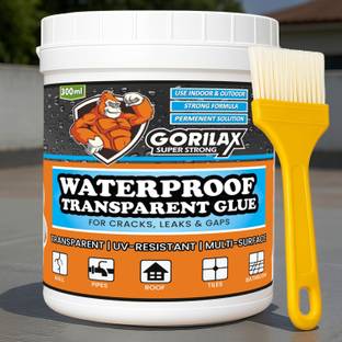 Gorilax Waterproof Glue for Wall Cracks & Roof Leaks | Transparent Sealant Leak Fix Gel Adhesive