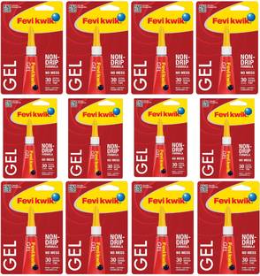 Pidilite Fevikwik Gel One Drop Instant Adhesive,Multipurpose & Easy to Use,3g Pack of 12 Adhesive