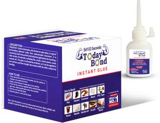 today bond Cyanoacrylate Instant Adhesive for Hardware 10gm (Pack of 25pc) Adhesive