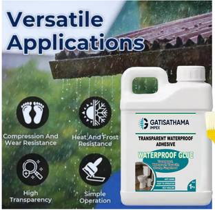 gatisathamaimpex Waterproof Glue Clear Gel Bathroom Roof Top Concrete No Leak Adhesive (1 KG) Adhesive