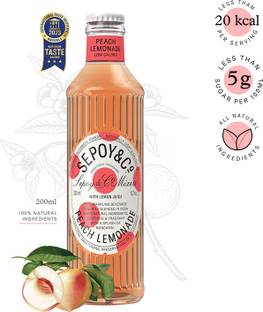 Sepoy & co Peach Lemonade Glass Bottle