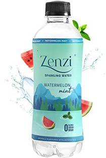 Zenzi Sparkling Water - Watermelon Mint | Pack of 4 (350ml Each) | 100% Natural Flavour | Zero Sugar & Zero Calories PET Bottle