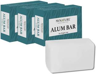 mi nature Alum Bar 100gm (Fitkari), Pack of 3 Shaving Bar 100% Pure Potassium Alum Stone