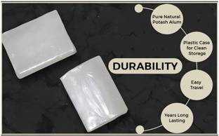 Elecsera Shaving Alum Bar 100% Pure Natural Phitkari Stone Bar After Shave Lotion