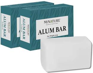 mi nature Alum Bar 100gm (Fitkari), Pack of 2 Shaving Bar 100% Pure Potassium Alum Stone