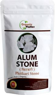 Organic Platter Alum Stone, Phitkari Stone,Fitkari Block Stone,Potash alum For face Hair skin-P