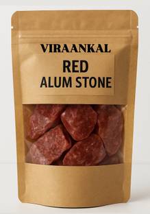 VIRAANKAL Red Alum Stone | Lal Fitkari | Red Phitkari | Fitkari for Face, Hair, Water