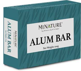 mi nature Alum Bar 100gm (Fitkari), Pack of 1 Shaving Bar 100% Pure Potassium Alum Stone
