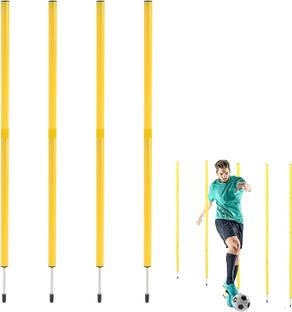 LCARNO 4 Pcs Training Agility Poles Adjustable Soccer Agility Poles Two Piece Agility Pole