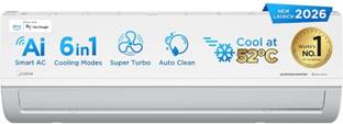 Midea 2026 Model 1.36 Ton 3 Star Split Inverter with Wi-fi AC