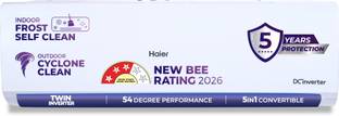 Haier 2026 Model 1.5 Ton 3 Star Split Twin Inverter AC