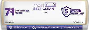 Haier 2025 Model 1 Ton 5 Star Split Inverter Intelli-Convertible 7 in1 Convertible, HD Filter, Frost S...