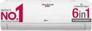 LG AI Convertible 6-in-1 Cooling 2024 Model 1 Ton 5 Star Split Inverter 4 Way Air Swing HD Filter with...