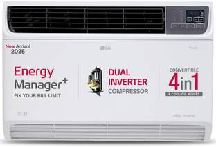 LG 1.5 Ton 5 Star Window Inverter AC with Wi-fi Connect  - White, Grey