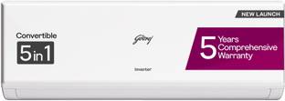 Godrej 5-In-1-Convertible Cooling 2025 Model 1 Ton 3 Star Split Inverter With Heavy Duty Cooling At Ex...