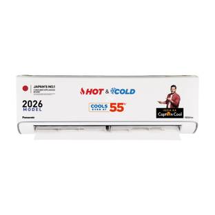 Panasonic 2026 Model 1.5 Ton 3 Star Hot and Cold Split Inverter Crystal Clean, Higher Airflow, 2-Way S...