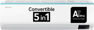 SAMSUNG Convertible 5-in-1 Cooling 2023 Model 1.5 Ton 3 Star Split Inverter AC with Wi-fi Connect  - White