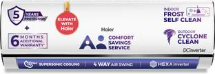 Haier 2026 Model 1 Ton 4 Star Split HEXA Inverter with Wi-fi AC
