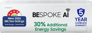 Samsung Bespoke AI 2026 Model 1.5 ton 4 Star Split Inverter with Wi-fi Energy Saving, Voice Control, P...