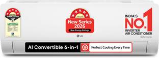 LG 2026 Model 1.5 Ton 5 Star Split Smart Inverter AC