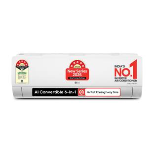 LG 2026 Model 1.5 Ton 5 Star Split Smart Inverter Faster Cooling and Energy Saving, AI Convertible 6-i...