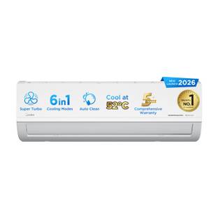 Midea 2026 Model 1.5 Ton 5 Star Split Inverter Convertible 6-in-1 with Auto Intelligence,Turbo Mode fo...